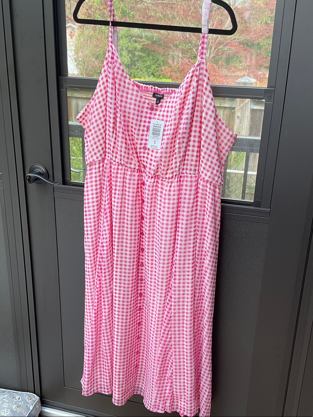 torrid Pink Gingham Midi Dress NWT